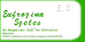 eufrozina szeles business card